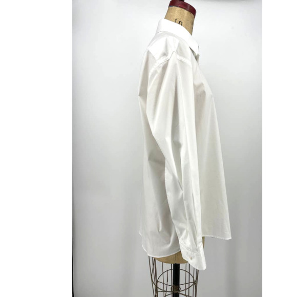 Ben Sherman Tailoring Stretch Dress Shirt White Long Sleeve Collared 17.5 - Picture 3 of 9